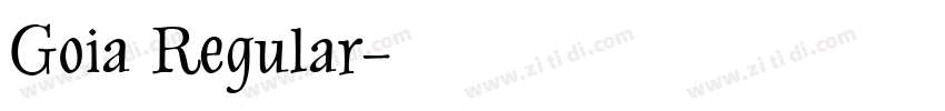 Goia Regular字体转换